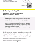 Cover page: The Tinel Sign and Myelinated Axons in the Cross-Face Nerve Graft: Predictors of Smile Reanimation Outcome for Free Gracilis Muscle Transfer?