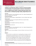 Cover page: Validation and Predictive Utility of a Person-Centered Quality of Contraceptive Counseling (QCC-10) Scale in Sub-Saharan Africa: A Multicountry Study of Family Planning Clients and a New Indicator for Measuring High-Quality, Rights-Based Care.