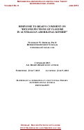 Cover page: Response to Read's Comment on "Beyond Fictions of Closure  in Australian Aboriginal Kinship"