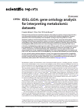 Cover page: IDSL.GOA: gene ontology analysis for interpreting metabolomic datasets.