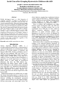 Cover page: Social Cues affect Grasping Hysteresis in Children with ASD