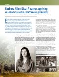 Cover page: Barbara Allen-Diaz: A career applying research to solve California's problems