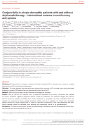 Cover page: Conjunctivitis in atopic dermatitis patients with and without dupilumab therapy – international eczema council survey and opinion