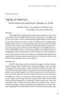 Cover page: Aging in America: Asian Americans and Pacific Islanders in 2040