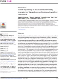 Cover page: Stable fly activity is associated with dairy management practices and seasonal weather conditions