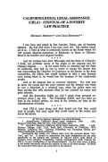 Cover page: California Rural Legal Assistance (CRLA): Survival of a Poverty Law Practice