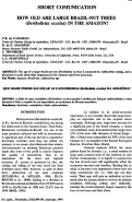 Cover page: How old are large Brazil-nut trees (Bertholletia excelsa) in the Amazon?