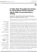 Cover page: A Triple High Throughput Screening for Extracellular Vesicle Inducing Agents With Immunostimulatory Activity