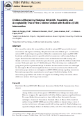 Cover page: Children affected by maternal HIV/AIDS: Feasibility and acceptability trial of the Children United with Buddies (CUB) intervention