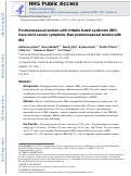 Cover page: Postmenopausal women with irritable bowel syndrome (IBS) have more severe symptoms than premenopausal women with IBS.