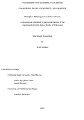 Cover page: Workplace Bullying in Academic Libraries