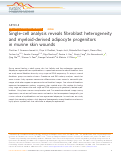 Cover page: Single-cell analysis reveals fibroblast heterogeneity and myeloid-derived adipocyte progenitors in murine skin wounds