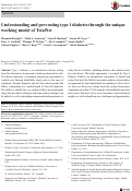 Cover page: Understanding and preventing type 1 diabetes through the unique working model of TrialNet