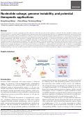 Cover page of Nucleotide salvage, genome instability, and potential therapeutic applications.