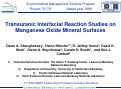Cover page: Transuranic interfacial reaction studies on manganese oxide mineral surfaces