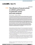 Cover page: The influence of sexual activity on athletic performance: a systematic review and meta-analyses.