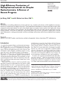 Cover page: High-Efficiency Production of Radiopharmaceuticals via Droplet Radiochemistry: A Review of Recent Progress