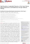 Cover page: High-Resolution Longitudinal Dynamics of the Cystic Fibrosis Sputum Microbiome and Metabolome through Antibiotic Therapy.