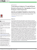 Cover page: Transcriptome Analysis of Targeted Mouse Mutations Reveals the Topography of Local Changes in Gene Expression