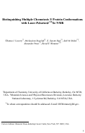 Cover page: Distinguishing multiple chemotaxis Y protein conformations with laser-polarized 129Xe 
NMR