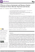 Cover page: A Review of Survey Instruments and Pharmacy Student Outcomes for Stress, Burnout, Depression and Anxiety.