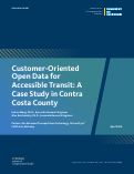 Cover page of Customer-Oriented Open Data for Accessible Transit: A Case Study in Contra Costa County