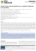 Cover page: Global trade network patterns are coupled to fisheries sustainability.