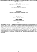 Cover page: Understanding the design neurocognition of industrial designers when designingand problem-solving.