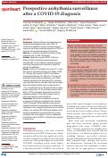 Cover page: Prospective arrhythmia surveillance after a COVID-19 diagnosis.