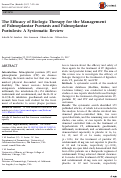 Cover page: The Efficacy of Biologic Therapy for the Management of Palmoplantar Psoriasis and Palmoplantar Pustulosis: A Systematic Review