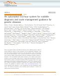 Cover page: An automated 13.5 hour system for scalable diagnosis and acute management guidance for genetic diseases