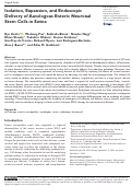 Cover page: Isolation, Expansion, and Endoscopic Delivery of Autologous Enteric Neuronal Stem Cells in Swine.