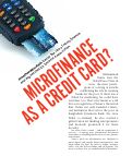 Cover page: Microfinance as a Credit Card?