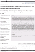 Cover page: Suboptimal breastfeeding in the United States: Maternal and pediatric health outcomes and costs