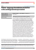 Cover page: Vision-language foundation model for echocardiogram interpretation.