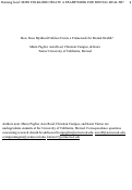 Cover page: How Does Mythical Folklore Create a Framework for Mental Health?