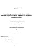 Cover page: Climate Change Adaptation and Resilience Building: Funding Gaps, Political Biases, and Empirical Insights into Mitigation Strategies