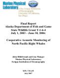 Cover page of Cooperative Acoustic Monitoring of North Pacific Right Whales