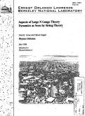 Cover page: Aspects of Large N Gauge Theory Dynamics as seen by String Theory