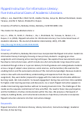 Cover page: Flipped Instruction for Information Literacy: Five Instructional Cases of Academic Librarians