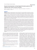 Cover page: Surgical decompression among Paget-Schroetter patients with subacute and chronic venous occlusion