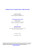 Cover page: California Fruit &amp; Vegetable Intake Calibration Study