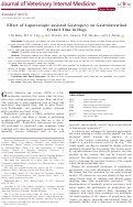 Cover page: Effect of Laparoscopic-assisted Gastropexy on Gastrointestinal Transit Time in Dogs.