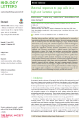 Cover page: Maternal responses to pup calls in a high-cost lactation species