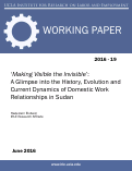 Cover page: 'Making Visible the Invisible': A Glimpse into the History, Evolution and Current Dynamics of Domestic Work Relationships in Sudan
