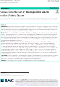 Cover page of Sexual orientation in transgender adults in the United States.