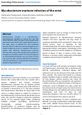 Cover page: Mycobacterium marinum infection of the wrist