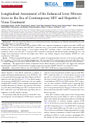 Cover page: Longitudinal Assessment of the Enhanced Liver Fibrosis Score in the Era of Contemporary HIV and Hepatitis C Virus Treatment.