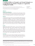 Cover page: Combined Effects of Synaptic and Axonal Integrity on Longitudinal Gray Matter Atrophy in Cognitively Unimpaired Adults