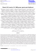 Cover page: Planck 2013 results. XV. CMB power spectra and likelihood